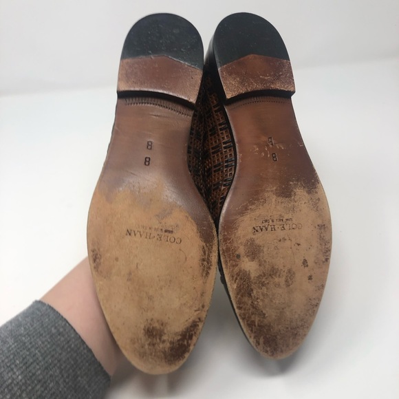 COLE HAAN Leather Woven Loafer Size 8 - Picture 7 of 11